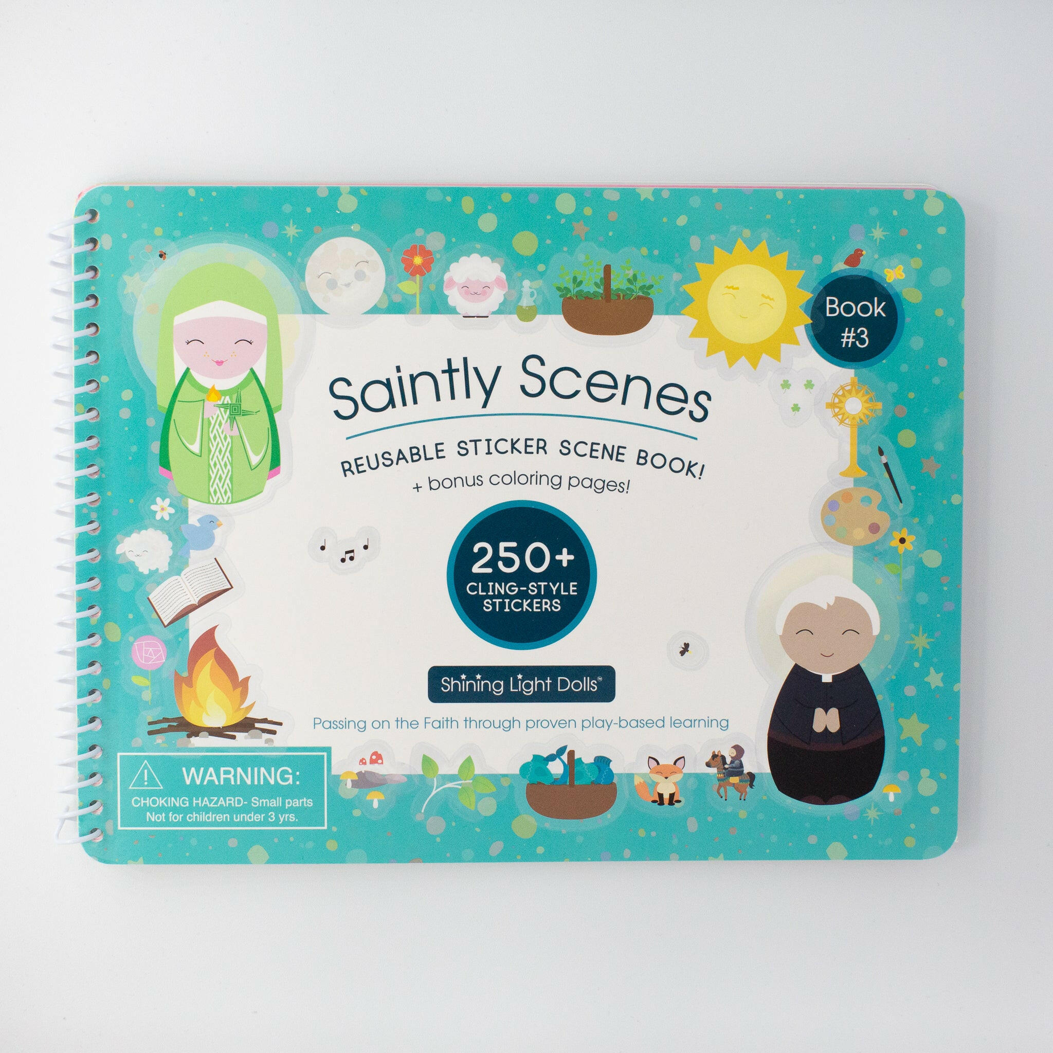 Saintly Scenes Book #3 – Reusable Sticker Scene and Coloring Book For Sale