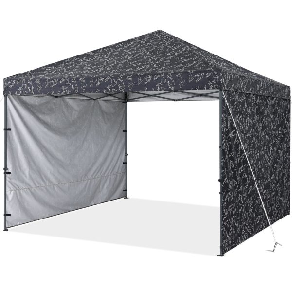 ABCCANOPY Outdoor Easy Pop up 10x10 Canopy Tent With Graphic Print and 2 Sun Walls Sale - Image 2