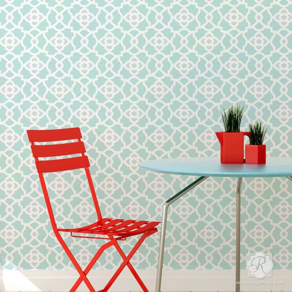 Mamounia Moroccan Trellis Wall Stencil Sale - Image 2