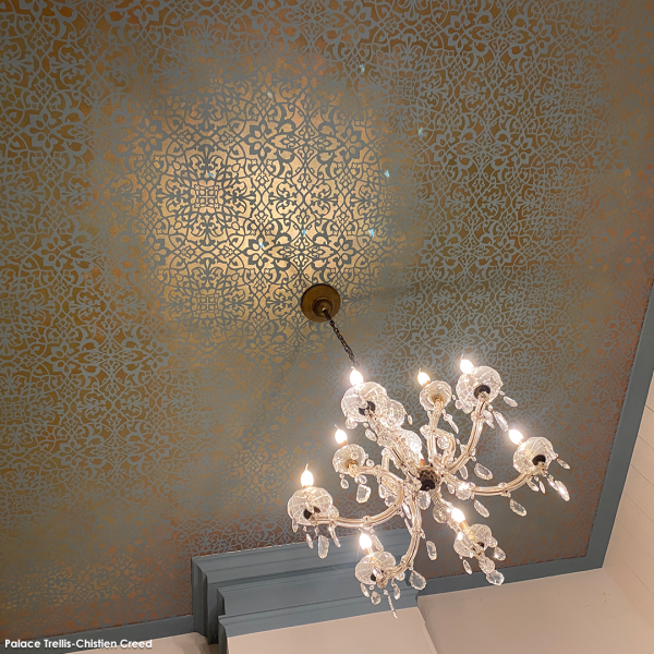 Palace Trellis Moroccan Wall Stencil Online now - Image 2