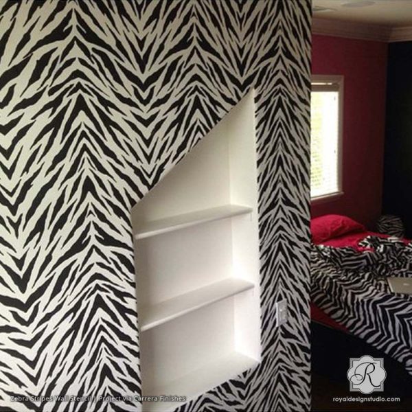 Zebra Stripes Allover Stencil For Cheap - Image 2
