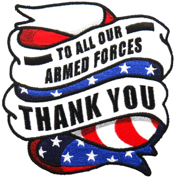 Hot Leathers PPA9120 To All Our Armed Forces 4 x4  Patch Online Sale
