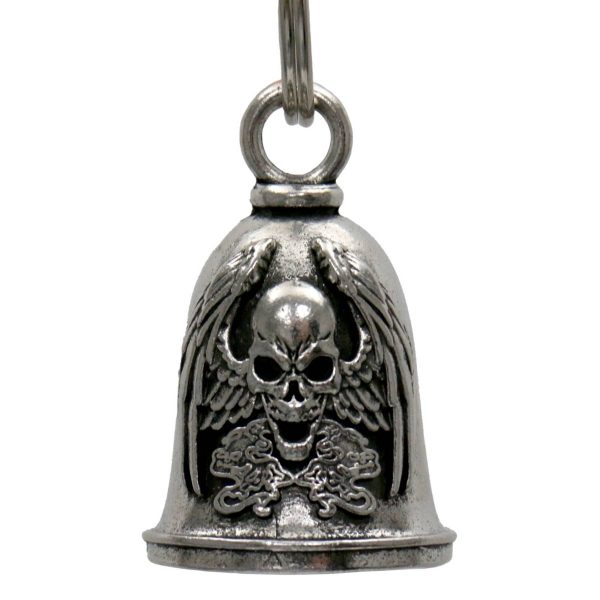 Milwaukee Leather MLB9139 Skull Ghost Motorcycle Good Luck Bell w  Key Ring-Key Chain Accessory for Bikers Hot on Sale