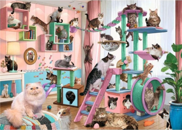 1000pc Cat Tree Heaven Puzzle Cheap - Image 2